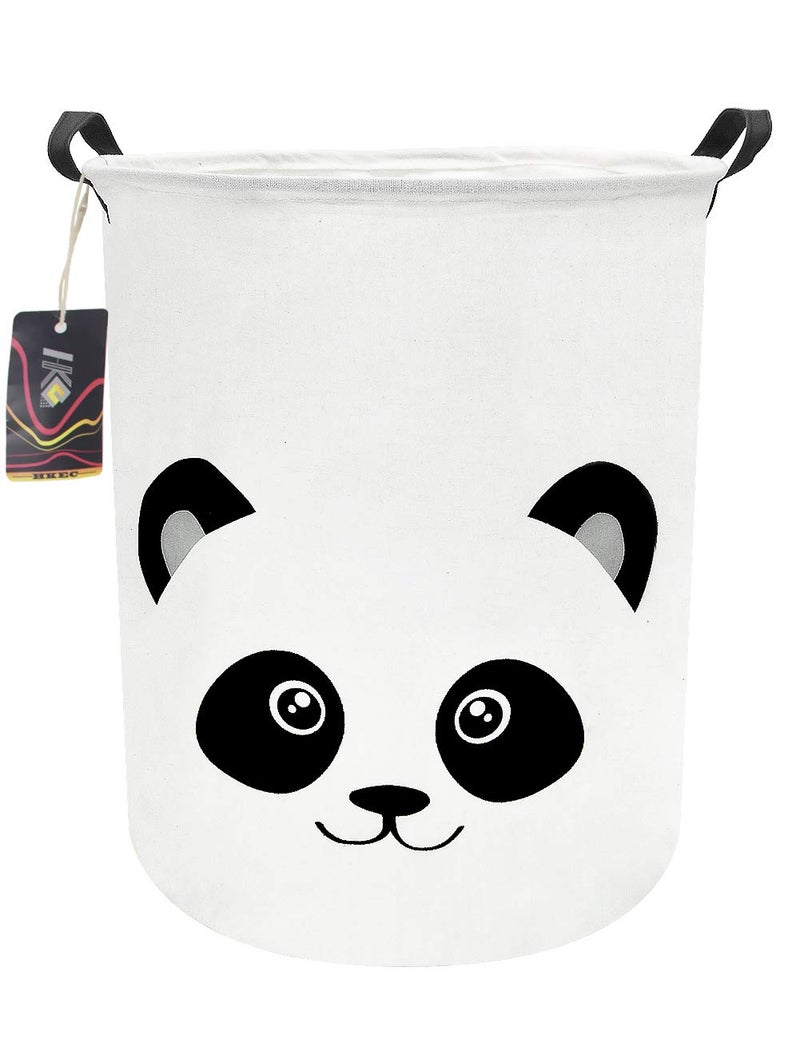 HKEC Baby Laundry Hamper,Kids Laundry Baskets,Waterproof Toy Storage Bin,Dirty Clothes Hamper for Nursery,Panda Gift Baskets,Boys Bedroom Decor(Panda) - Image 1